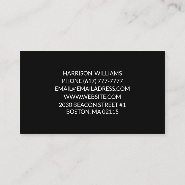 Individualisieren Sie minimalistische Eleganz Visitenkarte (Rückseite)