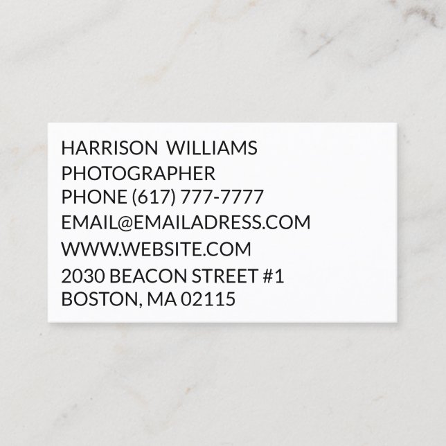 Individualisieren Sie minimalistische Eleganz Visitenkarte (Vorderseite)