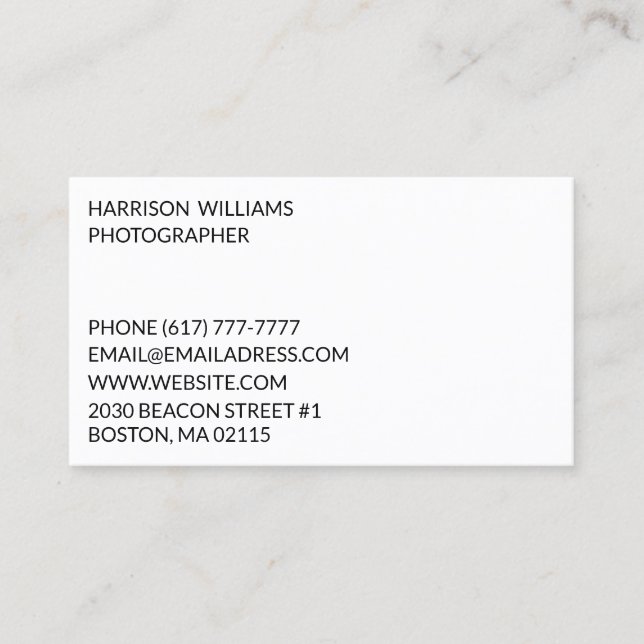 Individualisieren Sie minimalistische Eleganz Visitenkarte (Vorderseite)