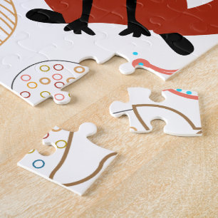 Individualisieren Sie moderne Fox Woodland Muster Puzzle