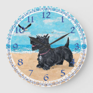 INDIVIDUALISIERT Scottish Terrier Stranduhr Große Wanduhr