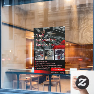 Individualisierte Liste für Autoreparatur-Werkstat Fensteraufkleber
