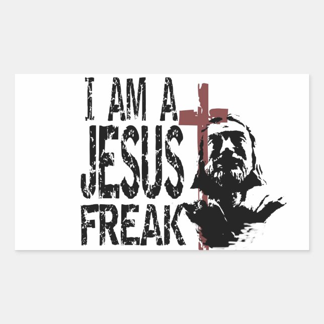 Individualität - Ich bin ein Jesus Freak Rechteckiger Aufkleber (Vorderseite)