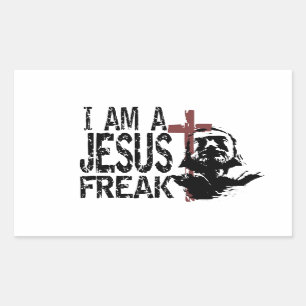 Individualität - Ich bin ein Jesus Freak Rechteckiger Aufkleber