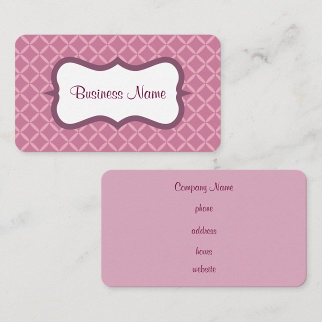 Individuell angepasste Lila Visitenkarte (Vorne/Hinten)