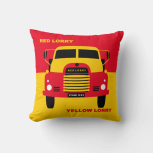Individuell angepasster Retro Red Truck Gelber LKW Kissen