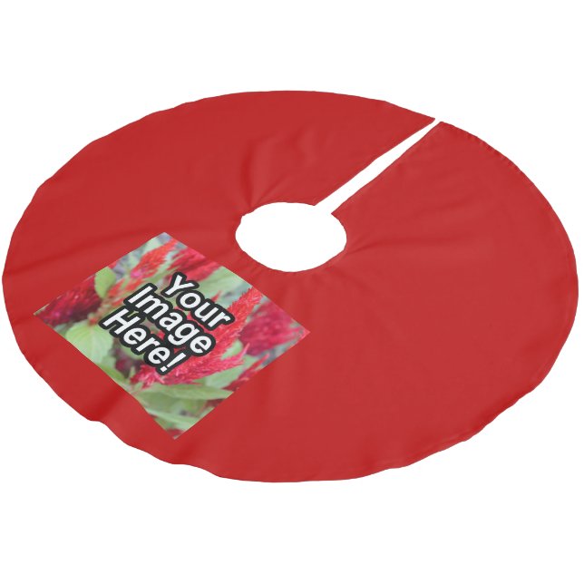 individuell anpassbar polyester weihnachtsbaumdecke (Schrägansicht)