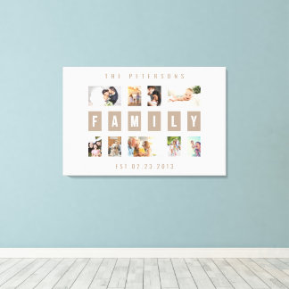 Individuell anpassbare 9-Foto-Familie Moderne Coll Leinwanddruck