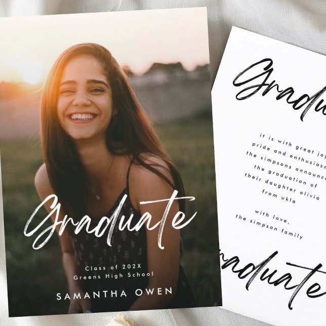 individuell anpassbare Abschluss-Announcement-Foto Ankündigung (Von Creator hochgeladen)