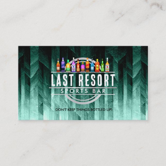 Individuell anpassbare Bar-Visitenkarten Visitenkarte (Vorderseite)