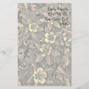 Individuell anpassbare Blume Columbine Briefpapier
