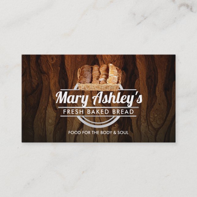Individuell anpassbare Brot-Visitenkarten Visitenkarte (Vorderseite)