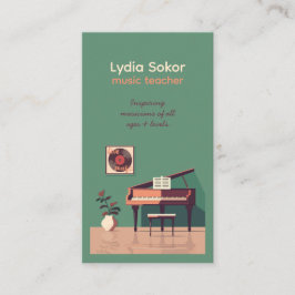 Individuell anpassbare Business Card für Musiklehr Visitenkarte