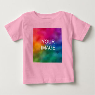 Individuell anpassbare elegante rosa Farbvorlage Baby T-shirt