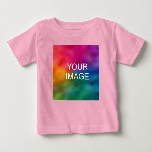 Individuell anpassbare elegante rosa Farbvorlage Baby T-shirt (Vorderseite)