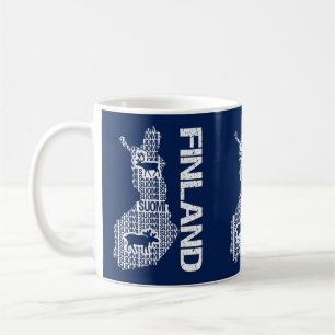 Individuell anpassbare FINNLAND MAP-Tasse - wählen Tasse