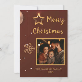 Individuell anpassbare Flat Frohe Weihnachtskarte Feiertagskarte