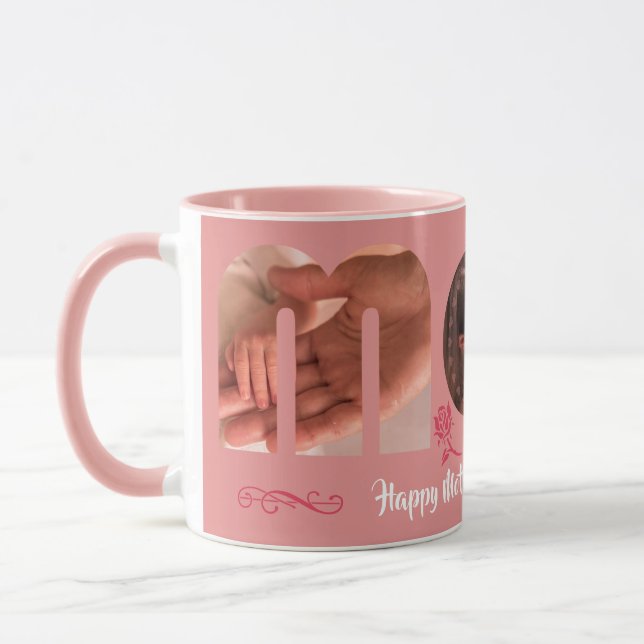 Individuell anpassbare Foto Muttertag Combo-Tasse Tasse (Links)