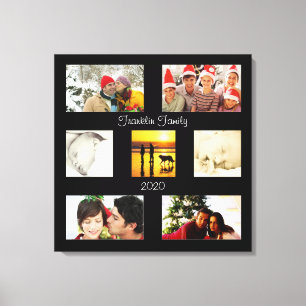 Individuell anpassbare Foto-Textfamilie Portrait L Leinwanddruck