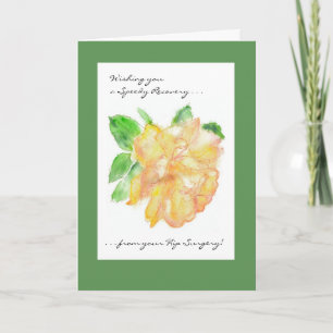 Individuell anpassbare Get Well Card - Goldene Ros Karte