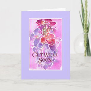 Individuell anpassbare Get Well Card - Wallflocken Karte