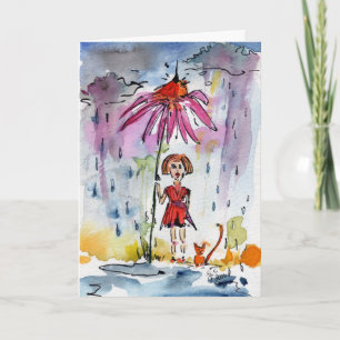 Individuell anpassbare Get Well Illustration Card Karte