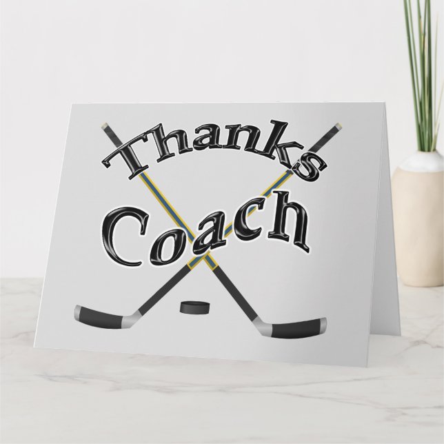 Individuell anpassbare Hockey Coach Card mit Ihrer Karte (Vorderseite)