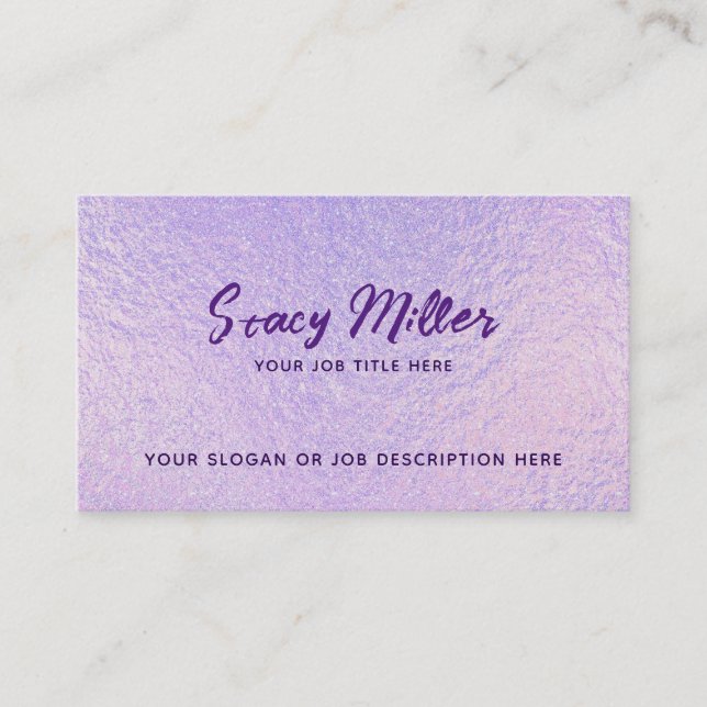 Individuell anpassbare, holografische Visitenkarte (Vorderseite)