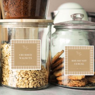Individuell anpassbare Kariert Kitchen Pantry Food Aufkleber