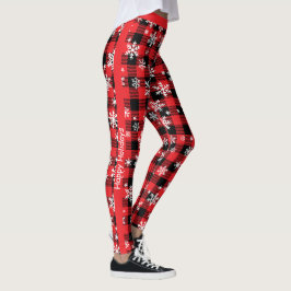 Individuell anpassbare Karierte "Happy Holidays" Leggings