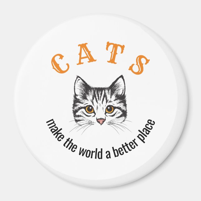 Individuell anpassbare Katzen machen die Welt zu e Magnet (Vorne)