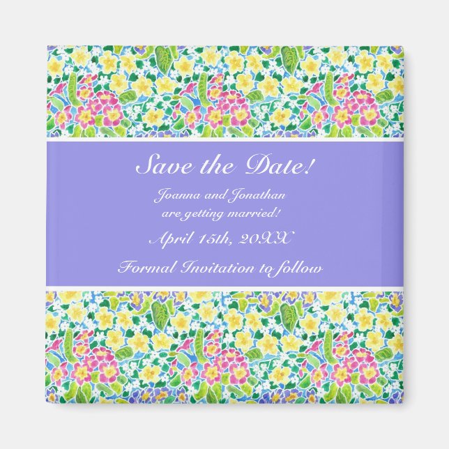 Individuell anpassbare Kühlschrankmagnet-Primrosen Magnet (Vorne)