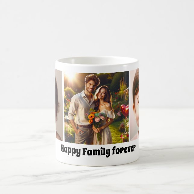 Individuell anpassbare Liebe FotoCollage Tasse (Mittel)