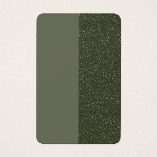 Individuell anpassbare Moss Green Business Card (Vorderseite)