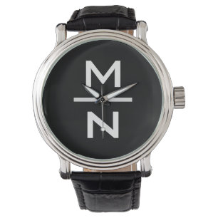 Individuell anpassbare persönliche Monogramm Armbanduhr