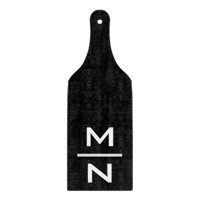 Individuell anpassbare persönliche Monogramm Schneidebrett (Vorderseite)