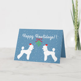 Individuell anpassbare Poodle Holiday Card (Welpen Feiertagskarte