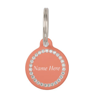 Individuell anpassbare Rhinestones-Orangentier-ID- Haustiermarke
