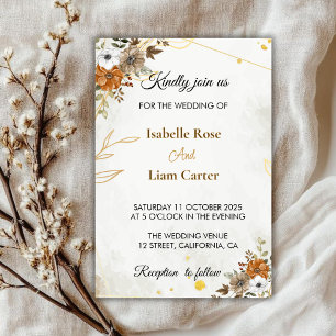 Individuell anpassbare Rustikale Boho Hochzeit im Einladung