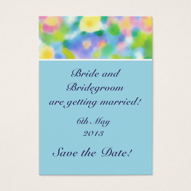 Individuell anpassbare Save the Date Card, Frühlin (Vorderseite)