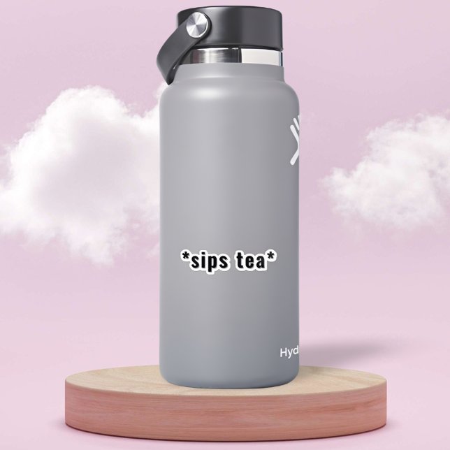 Individuell anpassbare Sips Tea lustiges Meme Aufkleber (Von Creator hochgeladen)