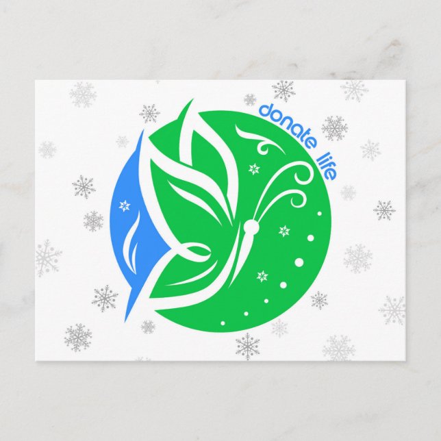 Individuell anpassbare Spendenlebenskarte für Unte Feiertagspostkarte (Vorderseite)