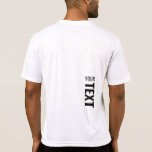 Individuell anpassbare Sport Back Print Template M T-Shirt<br><div class="desc">Fügen Sie Ihren Text hier Moderne Rückseite Print Template Mens Sport-Tek Mitbewerber Activ White T - Shirt.</div>