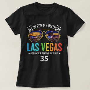 Individuell anpassbare Vegas Birthday Group Trip S T-Shirt