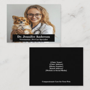Individuell anpassbare Veterinärbetriebskarte mit  Visitenkarte