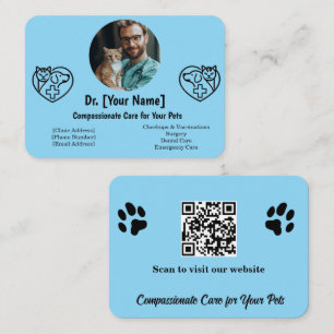 Individuell anpassbare Veterinärbetriebskarte mit Visitenkarte