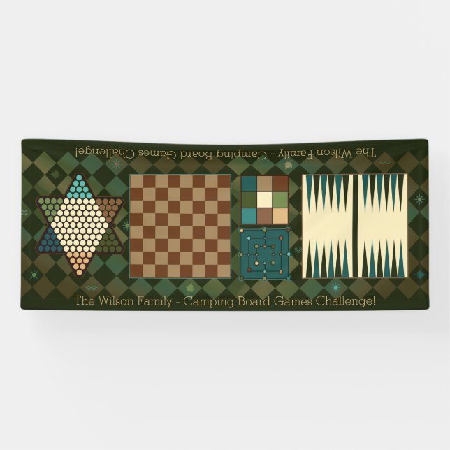 Individuell anpassbare Vintage Brettspiele Banner (Horizontal)