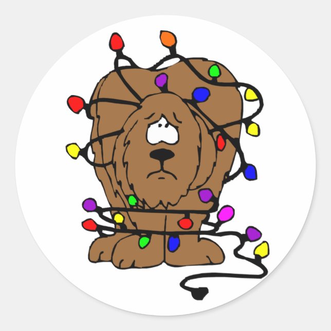 Individuell anpassbare Weihnachtskarten-Umschlag A Runder Aufkleber (Vorderseite)