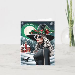 Individuell anpassbare Yuletide Weihnachtskarte Feiertagskarte
