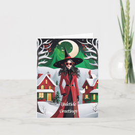 Individuell anpassbare Yuletide Weihnachtskarte Feiertagskarte